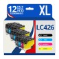 Pack compatible BROTHER LC426XL, 12 cartouches Pack compatible BROTHER LC426XL, 12 cartouches