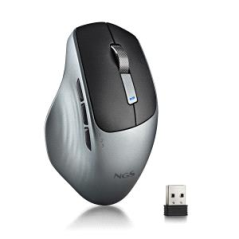 Souris multimode sans fil NGS 1600 DPI - 6 boutons et molette de défilement - Touches silencieuses - Noir