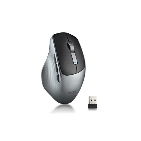 Souris multimode sans fil NGS 1600 DPI - 6 boutons et molette de défilement - Touches silencieuses - Noir