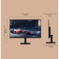 Moniteur Samsung Essential S3 24" IPS FullHD 1080p 100Hz Freesync - Réponse 5 ms - Angle de vision 178° - HDMI - VESA 100x100mm