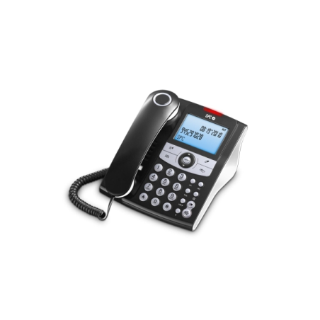 Téléphone filaire SPC Elegance ID - 2 touches abrégées - Mains libres - Indicateur d'appel manqué - Noir