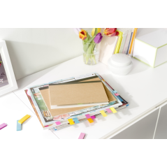 Lot de 5 blocs de 50 marqueurs repositionnables Post-It - Forme rectangulaire - Couleurs assorties