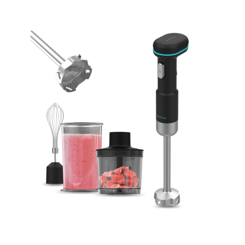 Mixeur plongeant sans fil Cecotec BlendGo - 180 W - Charge rapide en 2 heures - Autonomie de 30 minutes - Protection contre la