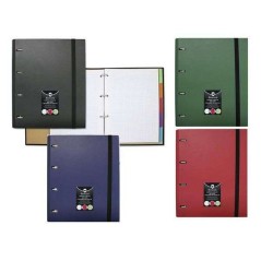 ✅ Bismark Classeur à Anneaux avec Recharge 100 Feuilles Format A4 + 5 Intercalaires + Enveloppe Porte Document en stock