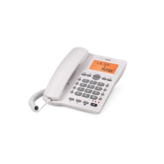 Téléphone filaire SPC Office ID 2 - 4 mémoires pour prélèvements automatiques - Mains libres - Mode silencieux - Blanc