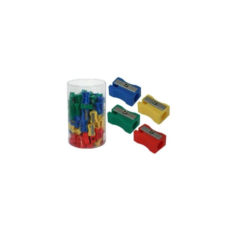 Taille-crayon plastique Bismark - Lot de 72 - Couleurs assorties

