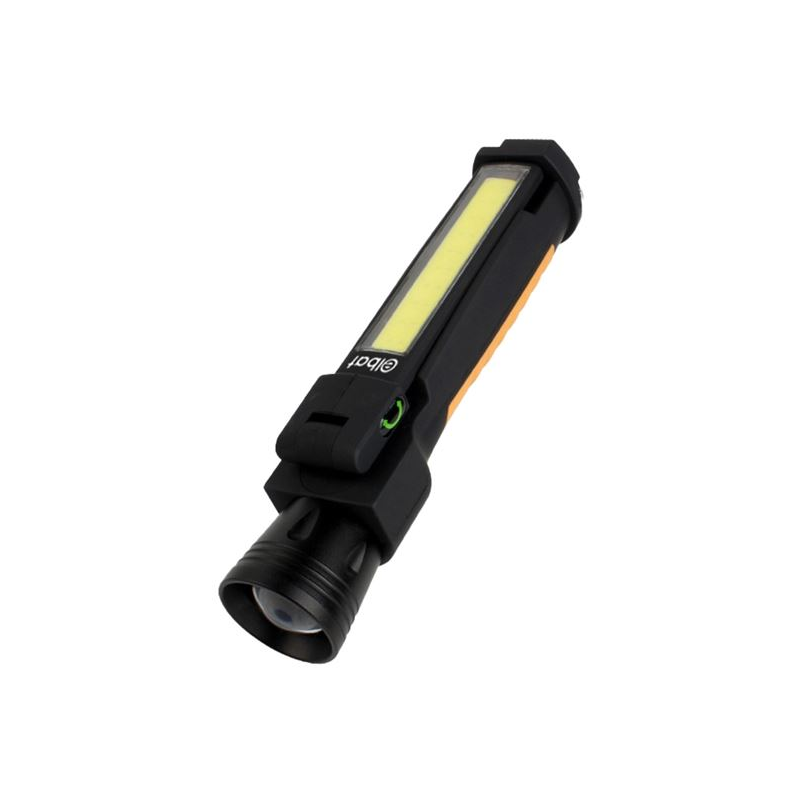 Lampe torche LED Elbat - Lampe de travail 800 lm - Lampe de travail 750 lm - Fonction batterie externe - Résistante aux chocs