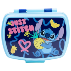 Boite à goûter Stitch Safta - PVC sans BPA - Fermeture hermétique - Rectangulaire - Bleu