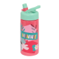 Gourde Safta Minnie Mouse Me Time 410 ml - Paille intégrée - Valve de vidange - Poignée supérieure - Bouchon à vis - 17,8 x 7,4