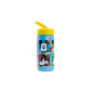 Gourde Safta Mickey Mouse Good Day 410 ml - PVC sans BPA - Bouchon anti-fuite avec paille - Bleue