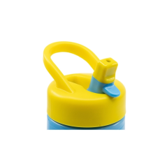 Gourde Safta Mickey Mouse Good Day 410 ml - PVC sans BPA - Bouchon anti-fuite avec paille - Bleue
