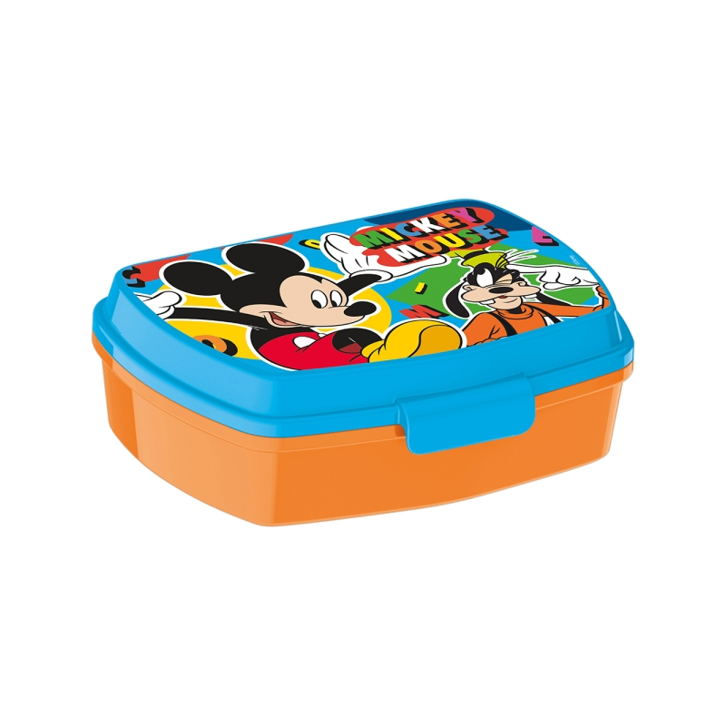 Boite à goûter Safta Mickey Mouse Happy Smiles - PVC sans BPA - Fermeture hermétique - Rectangulaire - Orange Boite à goûter Safta Mickey Mouse Happy Smiles - PVC sans BPA - Fermeture hermétique - Rectangulaire - Orange