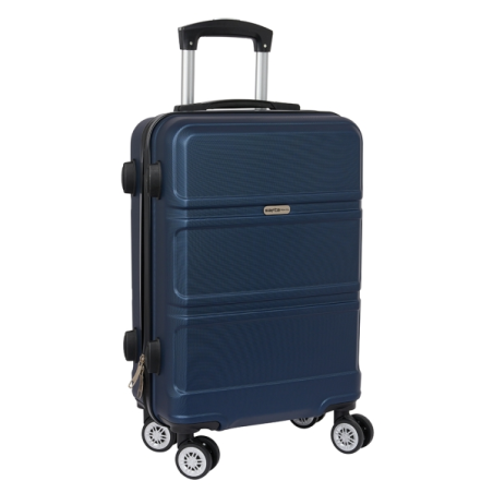 Valise cabine trolley Safta Travel 20" - Matériaux ABS et PC résistants - Fermeture verrouillable - Intérieur doublé avec