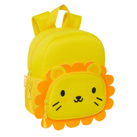 Sac à dos Safta Leon en néoprène - Poche avant - Double fermeture éclair - Porte-bouteille - Intérieur doublé - Bretelles et