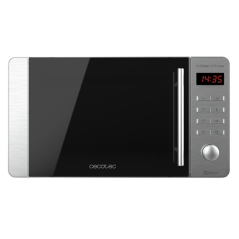 Micro-ondes Cecotec ProClean 5110 Inox avec grill - 700 W - Capacité 20 L - Affichage LED - Acier inoxydable - Sécurité enfant