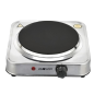 Plaque de cuisson électrique Muvip MV0644 à 1 brûleur, 1500 W - Acier inoxydable - 5 niveaux de puissance - Thermostat avec