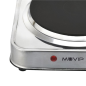 Plaque de cuisson électrique Muvip MV0644 à 1 brûleur, 1500 W - Acier inoxydable - 5 niveaux de puissance - Thermostat avec