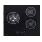 Cuisinière à gaz encastrable Muvip MV0626 - 3 zones de cuisson - Brûleur et supports en fonte - Vitre trempée haute résistance
