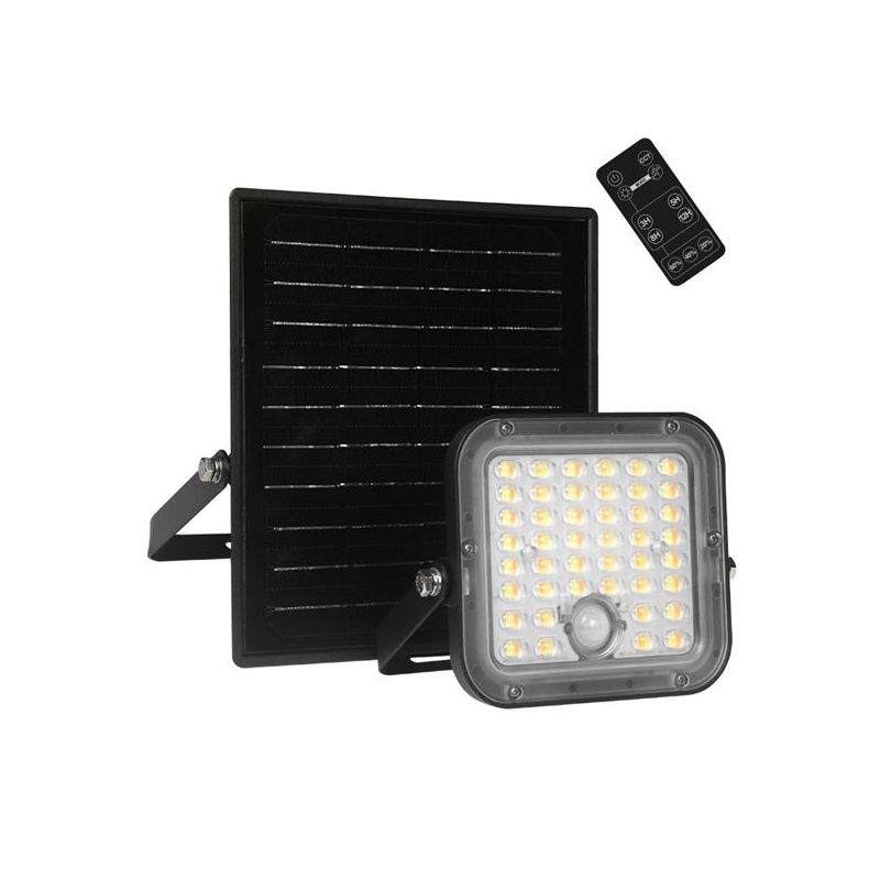 Projecteur solaire LED Elbat EB0573 10 W - 1500 lm - Température de couleur 3000 K/6000 K - Lumière chaude et froide