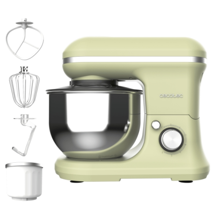 Cecotec Cecomixer Merengue 5L 1200, mélangeur à glace vert - 1200 W - Bol en acier inoxydable de 5 L - Température réglable