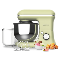 Cecotec Cecomixer Merengue 5L 1200, mélangeur à glace vert - 1200 W - Bol en acier inoxydable de 5 L - Température réglable
