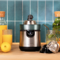 Extracteur de jus électrique manuel Cecotec EssentialVita Hyden 120 en acier inoxydable - Puissance : 120 W - Capacité : 250 ml