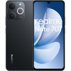 Smartphone Realme Note 70T, écran AMOLED 6,75 pouces (90 Hz), 4 Go (256 Go), batterie 6 000 mAh, noir
