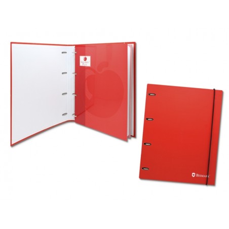 ✅ Bismark Classeur en carton A4 avec remplacement – Quatre anneaux – Remplacement assorti – Références 3 en stock