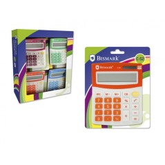 Calculatrices Bismark couleurs emballage carton