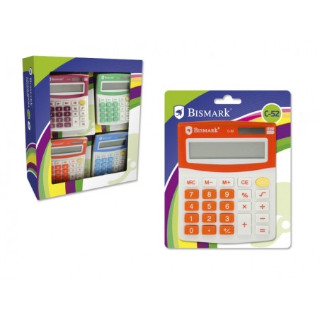 Calculatrices Bismark couleurs emballage carton