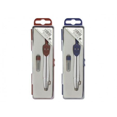 ✅ Bismark Basic School Compass Boussole d'école en métal – Comprend un tube de plomb – Présenté dans un en stock