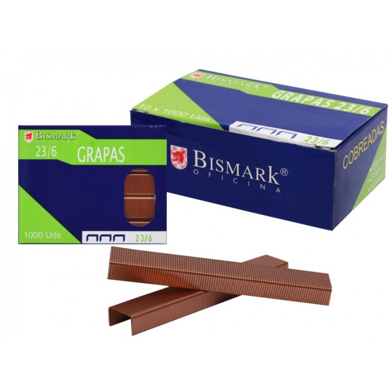 Bismark Boîte de 10 000 agrafes en fil de cuivre de haute qualité – Couleur cuivre