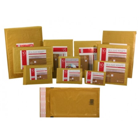 ✅ Bismark Lot de 10 Sacs Rembourrés Kraft N°16 220x340mm - Revêtement Interne en Feuille de Bulles d'Air - Fe en stock