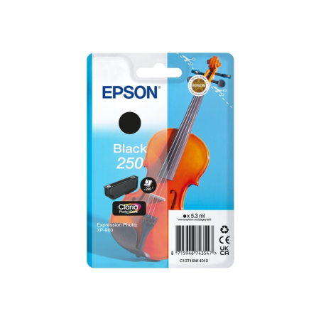 Cartouche d'encre noire Epson 250 d'origine - C13T16N14010, 240 pages