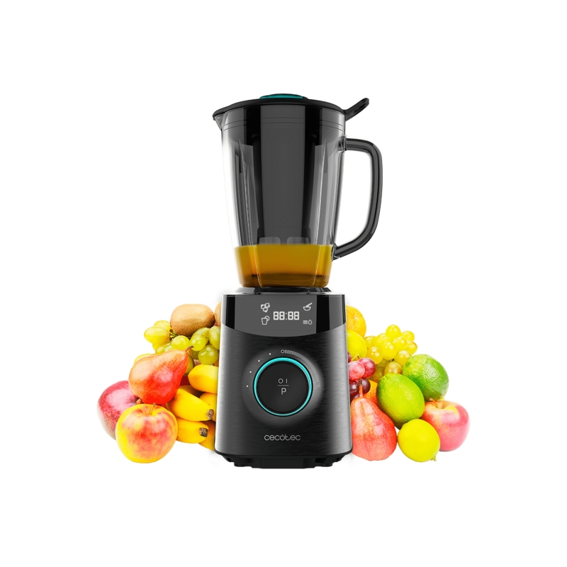 Blender Cecotec Power Black Titanium 1800 Advance - 1800 W - Lame en titane - Bol en verre de 1,8 L - Programmes automatiques
