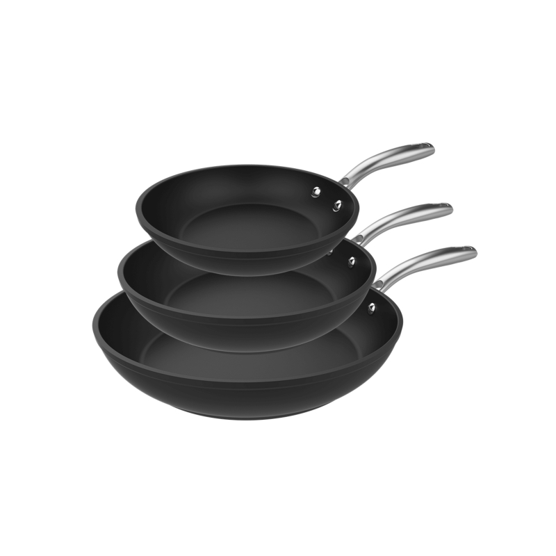 Ensemble de 3 poêles à frire Cecotec Polka Fantasy argentées (20, 24 et 28 cm) - Revêtement antiadhésif - Aluminium forgé