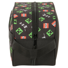 Trousse de toilette Safta Minecraft 5L - Fermeture éclair - Poignée latérale - Compatible trolley - 260 x 120 x 150 mm - Noire