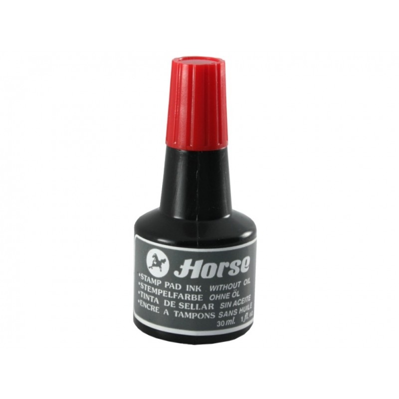 Encre pour tampon Cheval rouge flacon 30cl