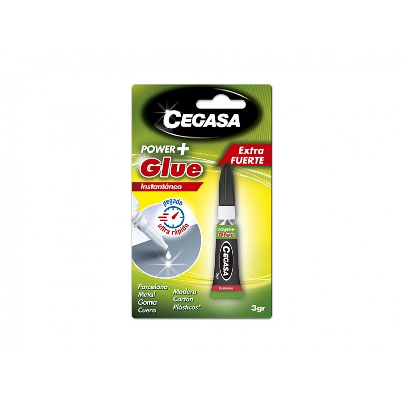 Adhésif instantané Cegasa Power Glue - Séchage rapide - Haute résistance - Application facile - Couleur transparente