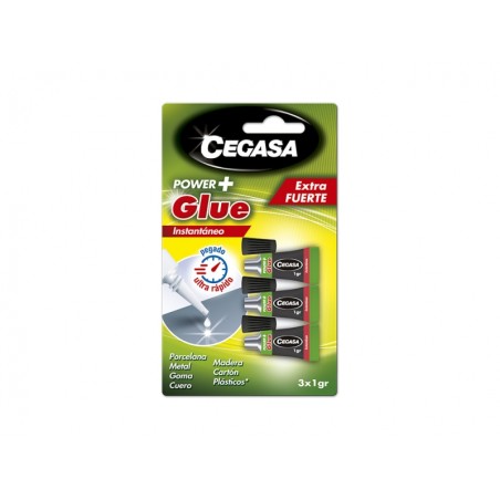 ✅ Cegasa Power Glue Pack de 3 Adhésifs Instantanés - 1gr - Couleur Transparent couleur Transparent en stock