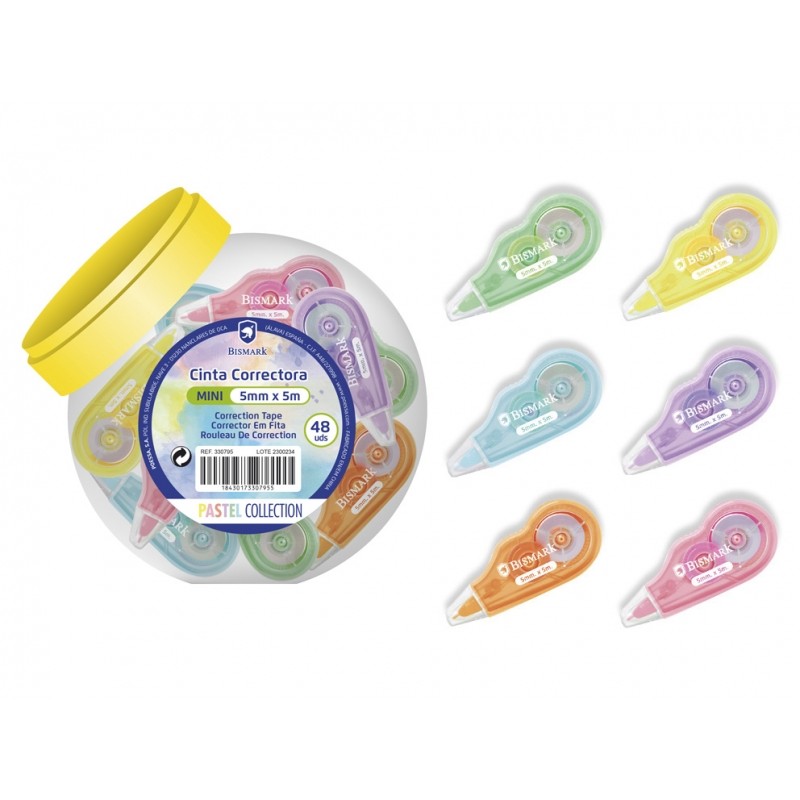 Ruban correcteur Mini Pastel Bismark x48 correction instantanée