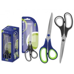 ✅ LOT de 8 Ciseaux de bureau Bismark en acier inoxydable - Poignée ergonomique - Très légers et résistants - en stock