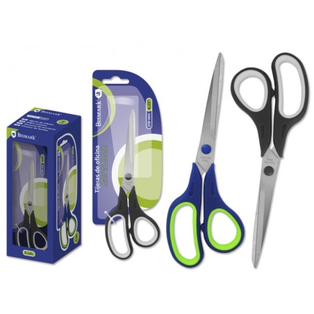 ✅ LOT de 8 Ciseaux de bureau Bismark en acier inoxydable - Poignée ergonomique - Très légers et résistants - en stock