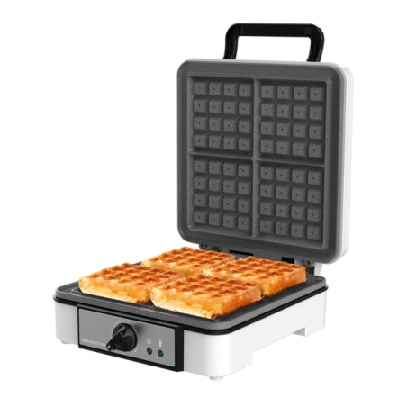Gaufrier quadruple Cecotec Fun Gofrestone 4Inox - 1200 W - Revêtement antiadhésif - Température réglable - Acier inoxydable