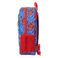 Sac à dos Safta Avengers 3D 8,64 L - Porte-bouteille - Porte-carte d'identité - Bretelles rembourrées - 27 x 33 x 10 cm - Rouge