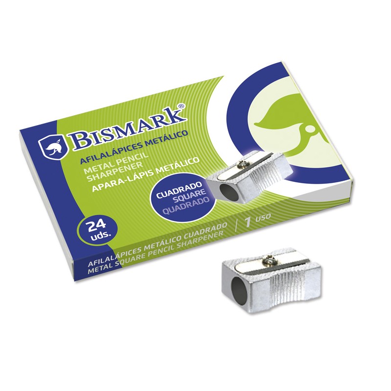 Taille-crayon métal Bismark carré ou rectangulaire - Lot de 24


