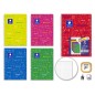 Pack Doré de 5 Cahiers Sujet Couverture Souple Folio 80 Feuilles 90gr Grille 4x4 - Résistant - Idéal pour les étudiants