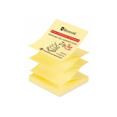 ✅ Bismark Zig-Zag Sticky Notes - Blocs de 100 feuilles - Convient aux distributeurs couleur jaune en stock