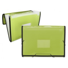 ✅ Ingraf Cadre Dossier Soufflet 13 Pochettes - Polypropylène Translucide - Elastiques et Rabats - Format A4 cou en stock