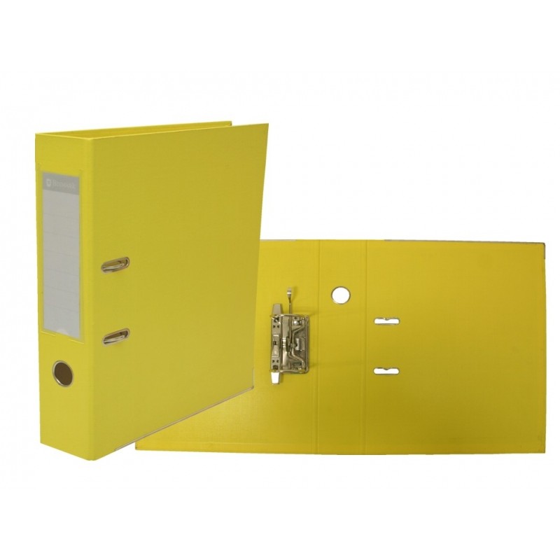 Bismark AZ Classeur PVC A4 Dos 75 - Grande Résistance - Porte-cartes sur le dos - Cartons métalliques sur le bord inférieur